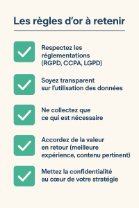 Règles à respecter lors de la collecte de données