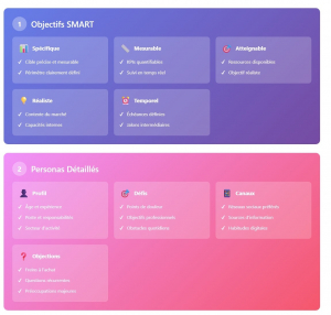 Création d'objectifs SMART et de personas