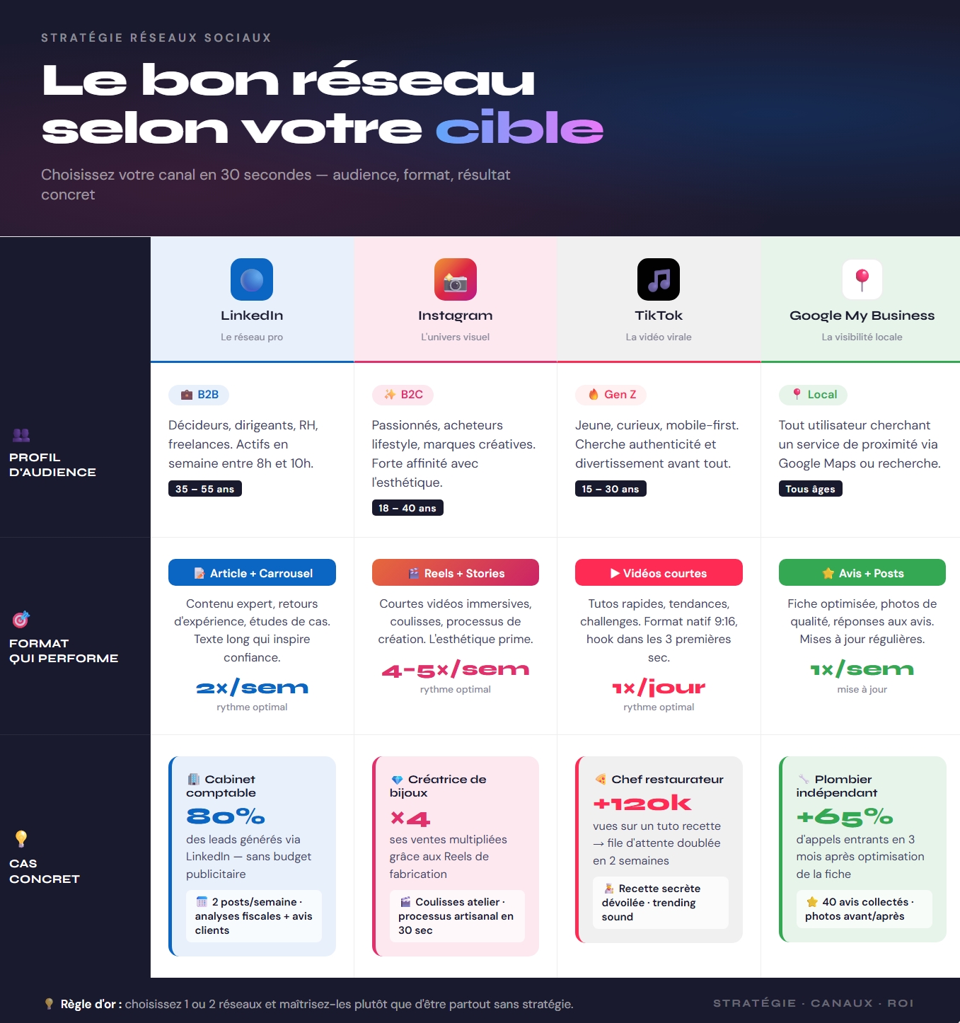Choisissez le bon canal de communication en fonction de votre public cible et vos objectifs