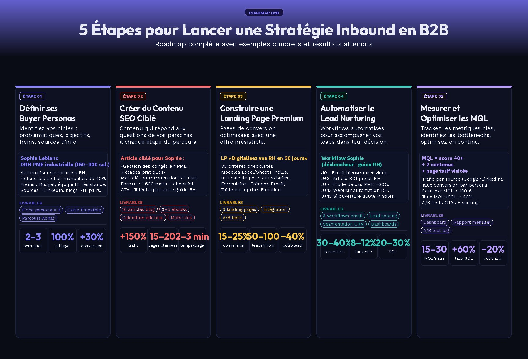 Les étapes pour lancer une stratégie inbound en B2B